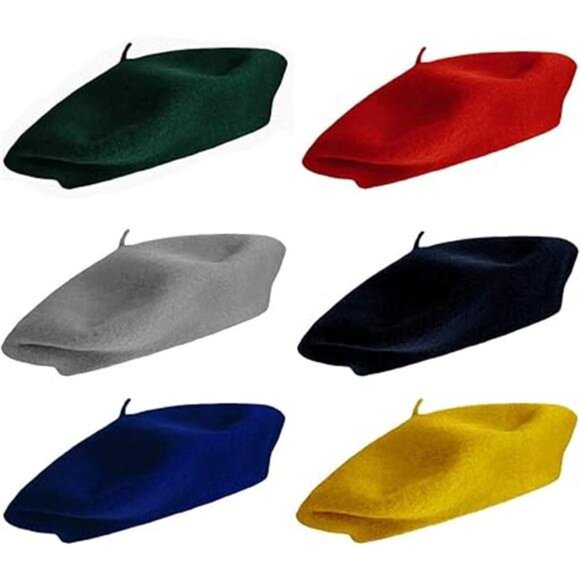 Wool Berets for Adults - French Beret - Artist Hat - Pack main image 4